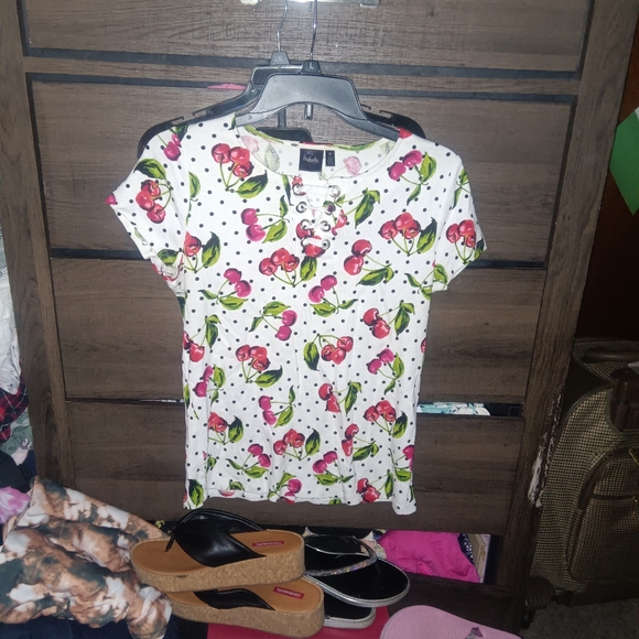 RAFAELLA Cherry cotton tshirt - Picture 1 of 5